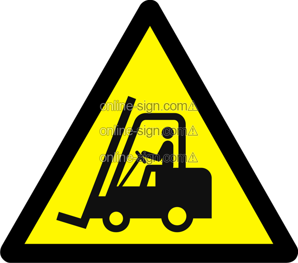 Warning industrial vehicles operating in area
