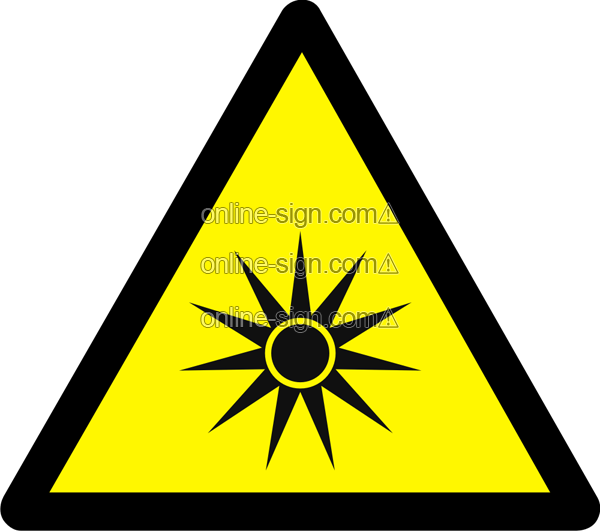 Warning optical radiation